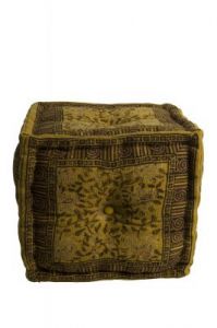 Dutchbone Pufa INDIAN BLOCK żółta 3300020