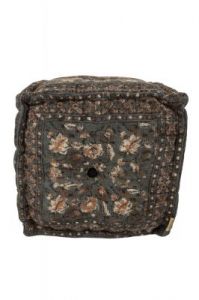 Dutchbone Pufa INDIAN BLOCK szara 3300021