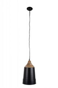Dutchbone Lampa wisząca WOOD TOP czarna 5300075
