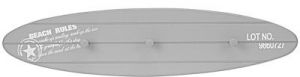 WIESZAK ŚCIENNY SURFBOARD - SZARY